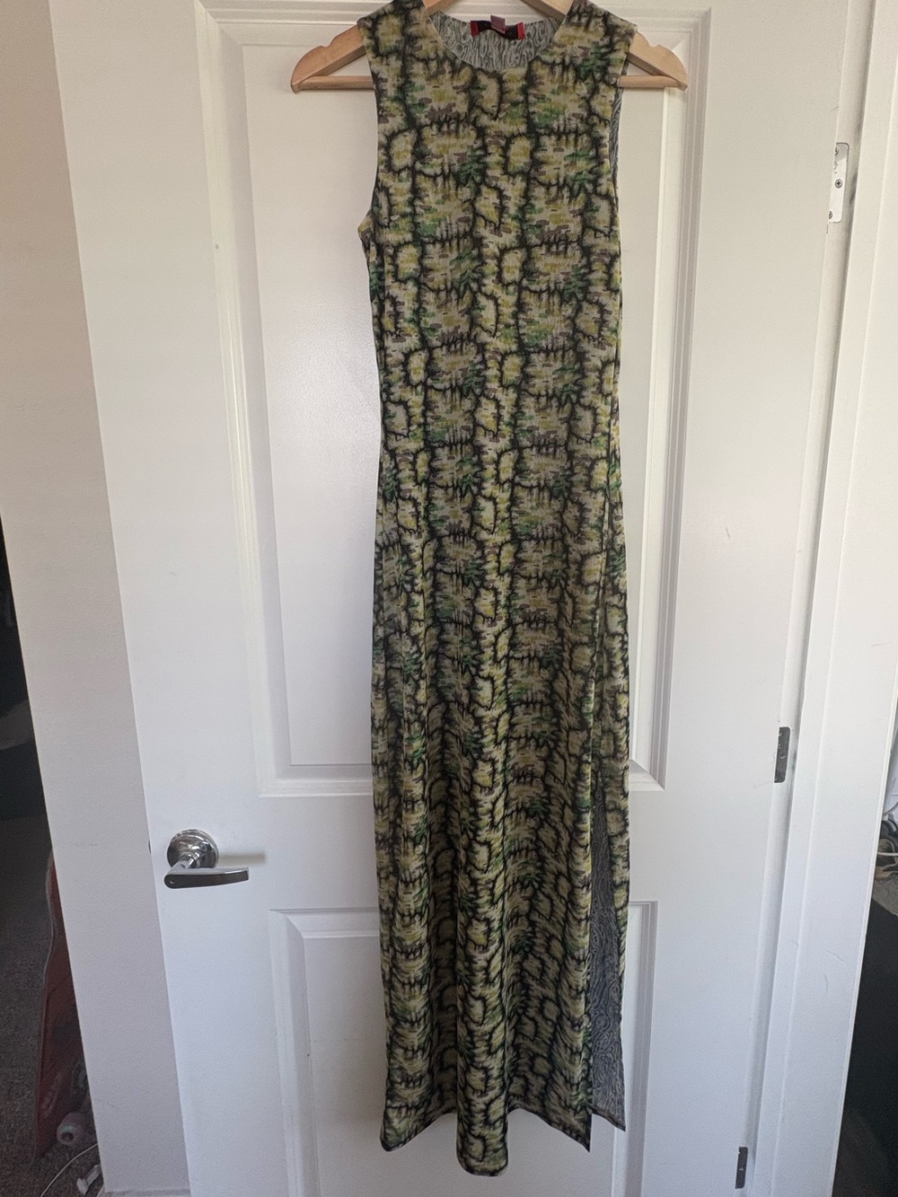 ECKHAUS and LATTA Sleeveless Green Patterned Maxi dress - S